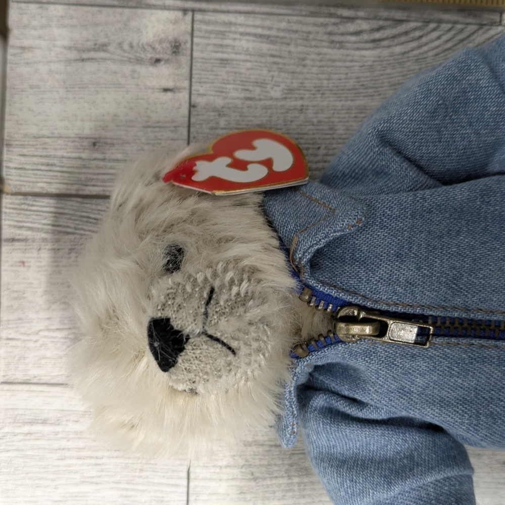 Ty mckinley Plush Bear with Blue Jacket - Picture 3 of 5